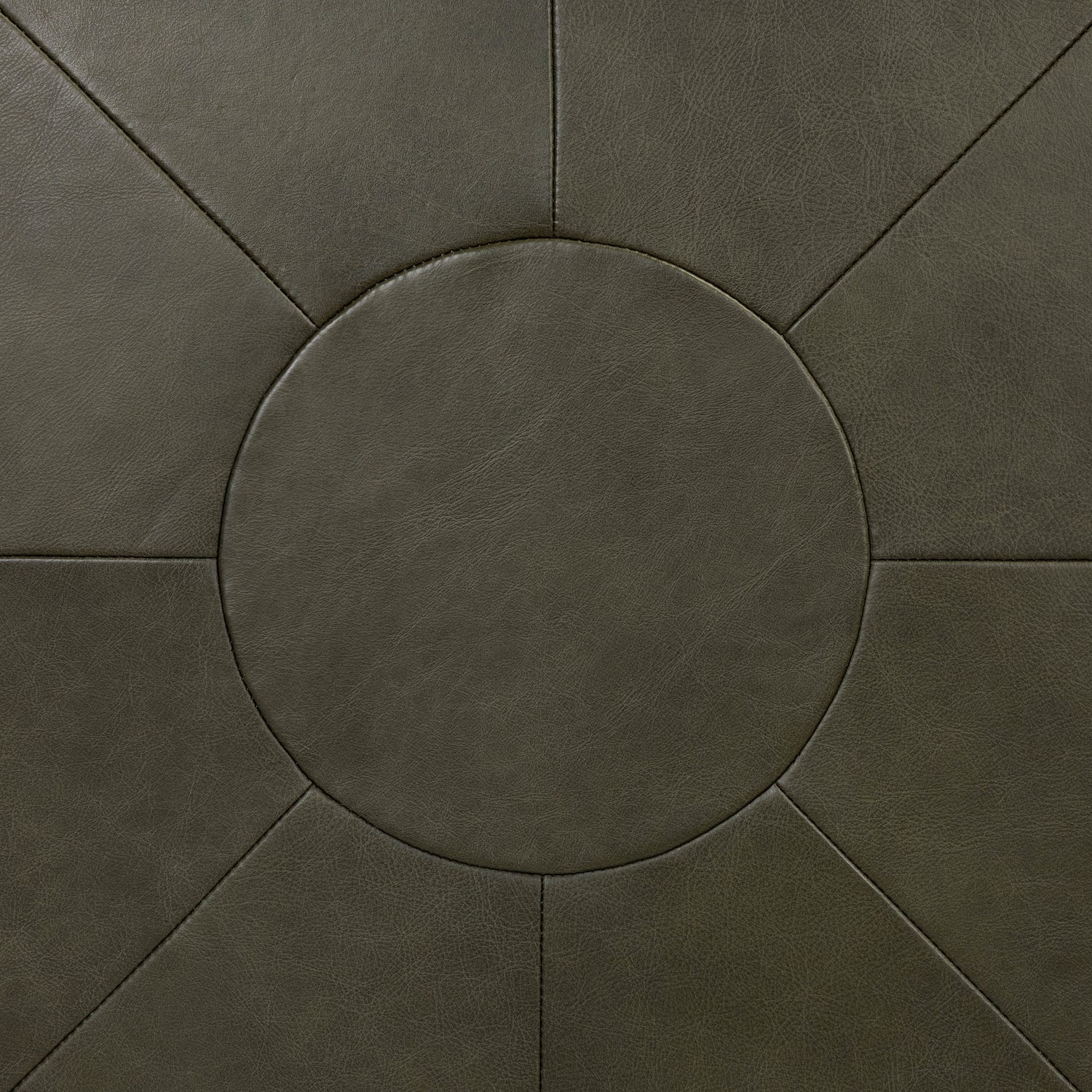 Gio Leather Ottoman | Olivine Green 