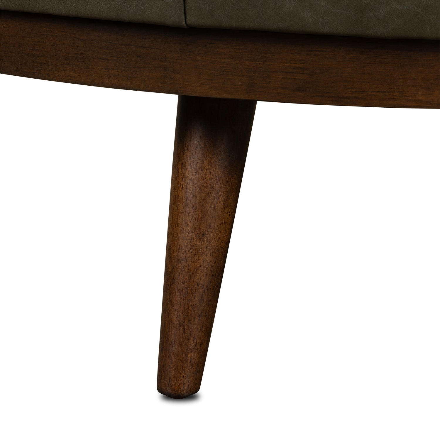 Gio Leather Ottoman | Olivine Green 