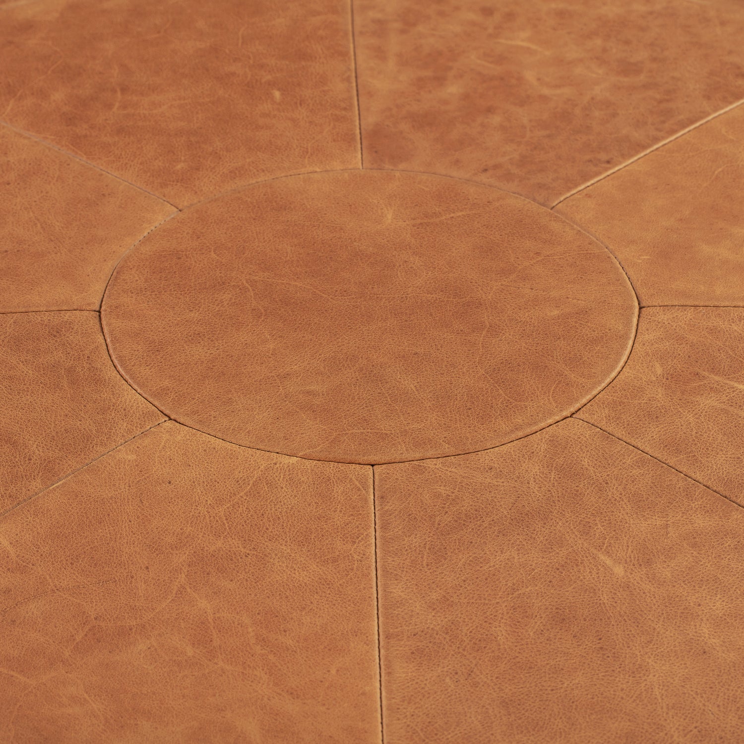 Gio Leather Ottoman | Cognac Tan 