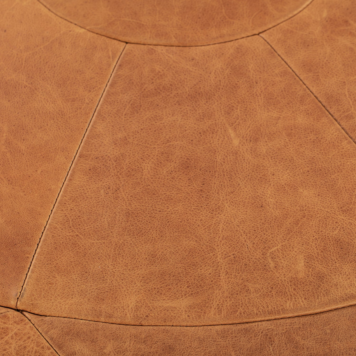 Gio Leather Ottoman | Cognac Tan 