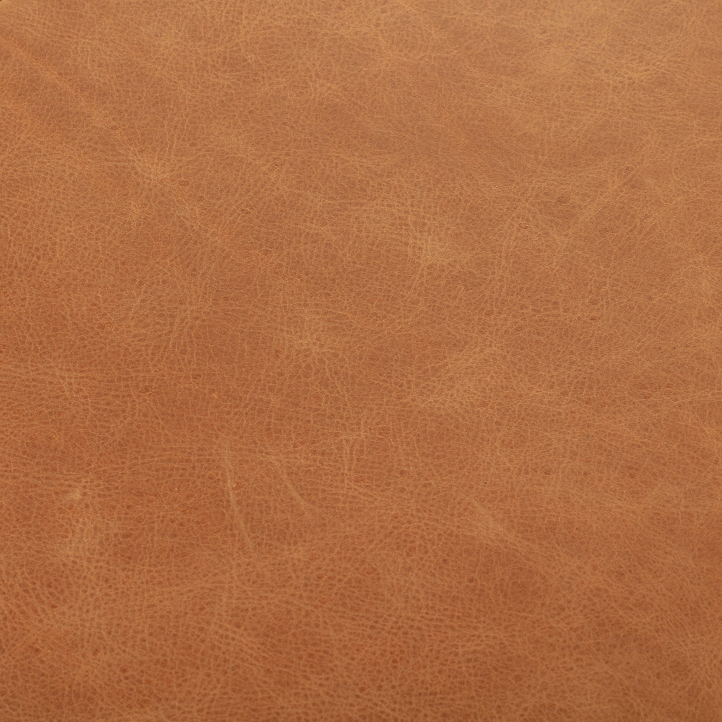 Porto Leather Ottoman | Cognac Tan