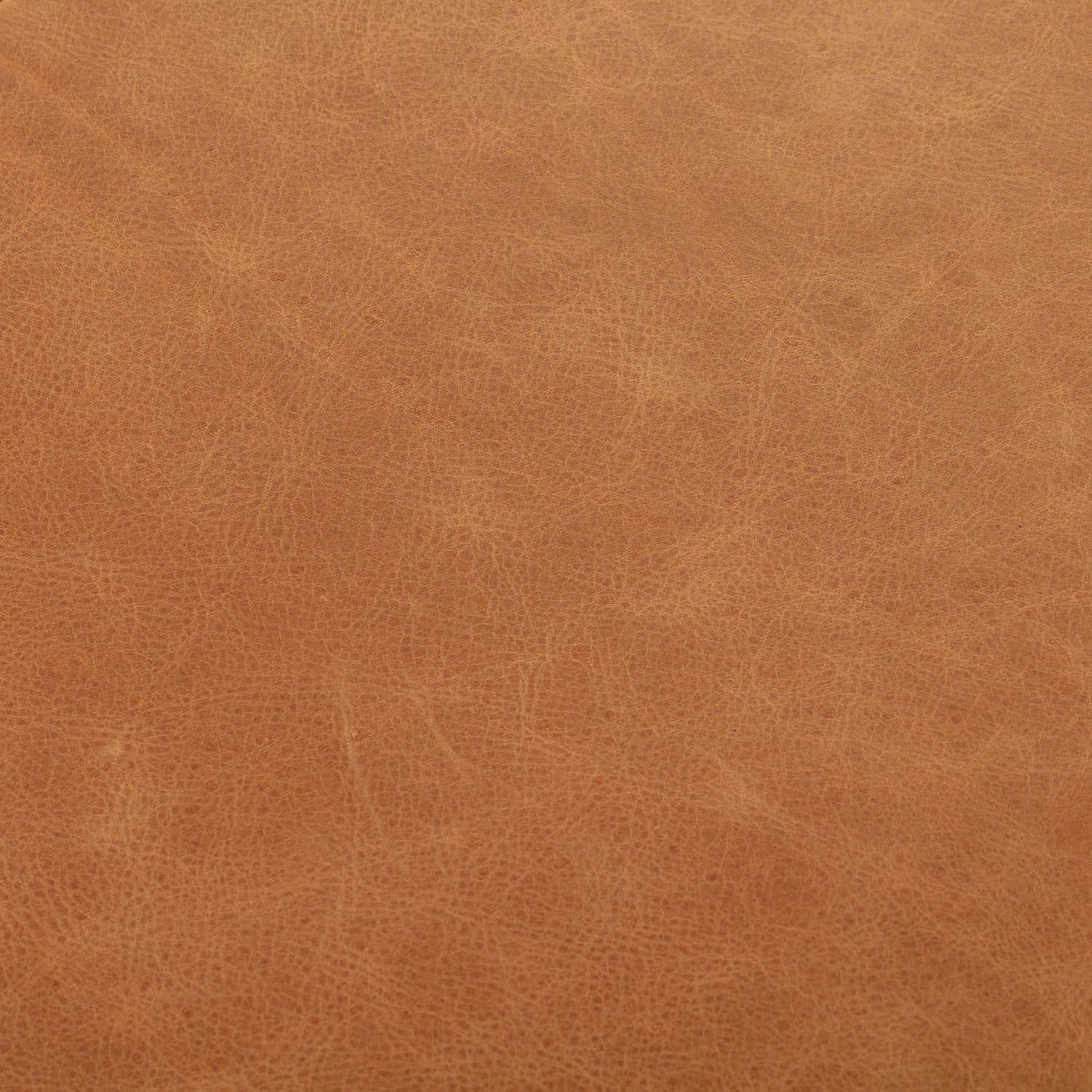 Porto Leather Ottoman | Cognac Tan 