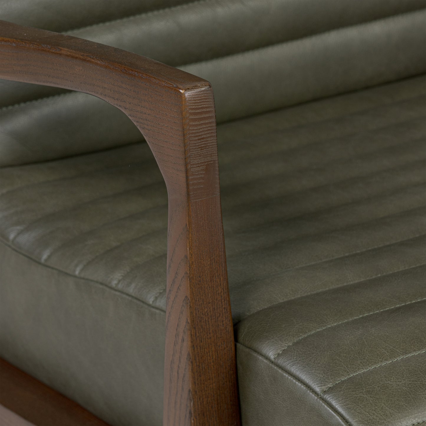 Rowan Leather Lounge Chair | Olivine Green | Single