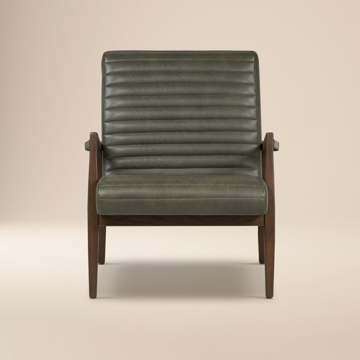 Rowan Leather Lounge Chair | Olivine Green | Single