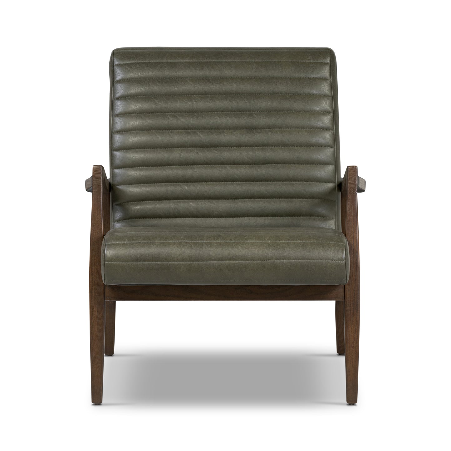 Rowan Leather Lounge Chair | Olivine Green | Single