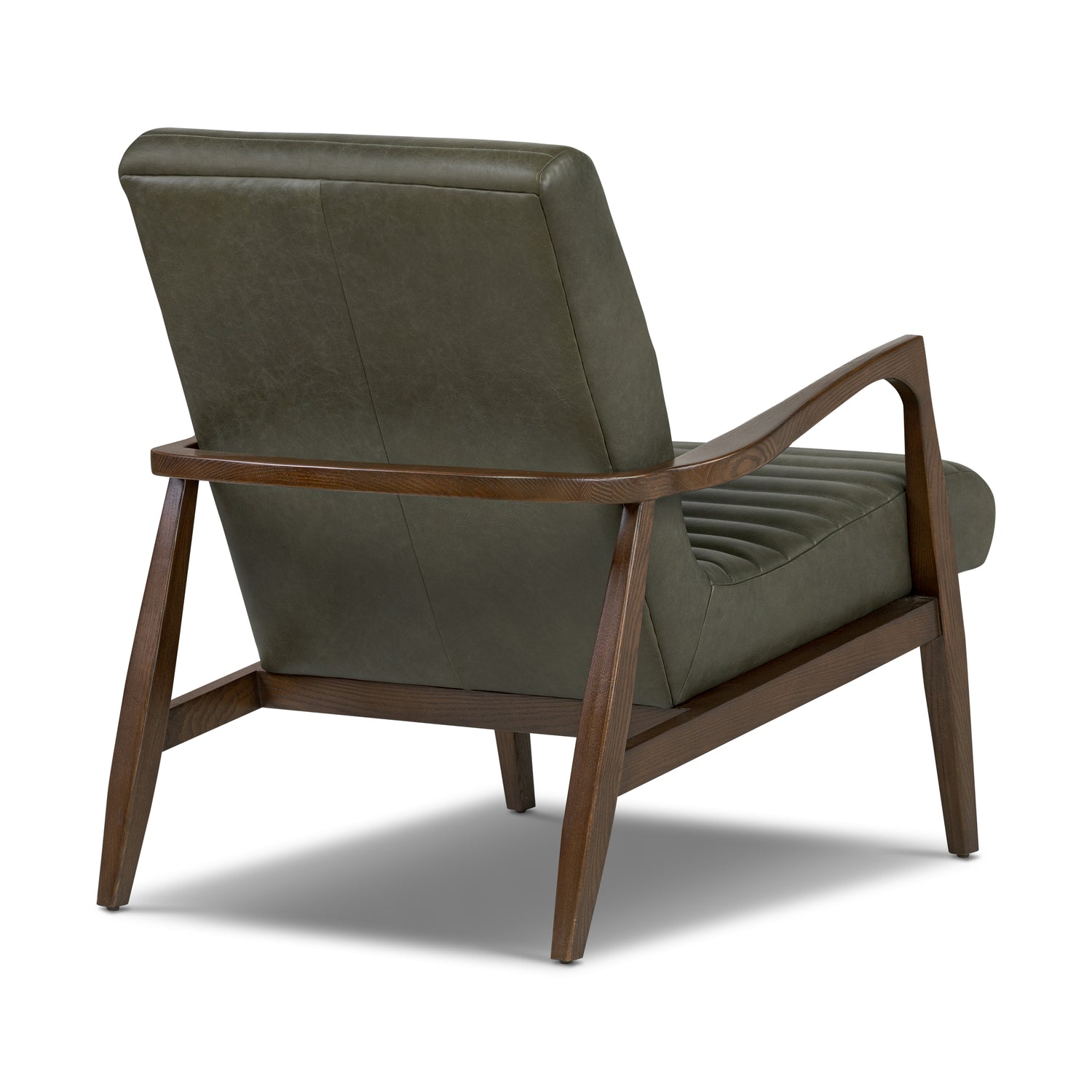 Rowan Leather Lounge Chair | Olivine Green | Single 