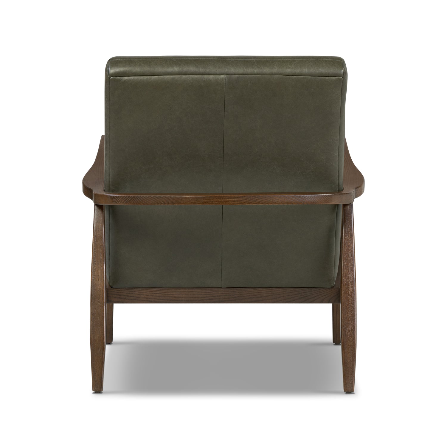 Rowan Leather Lounge Chair | Olivine Green | Single 