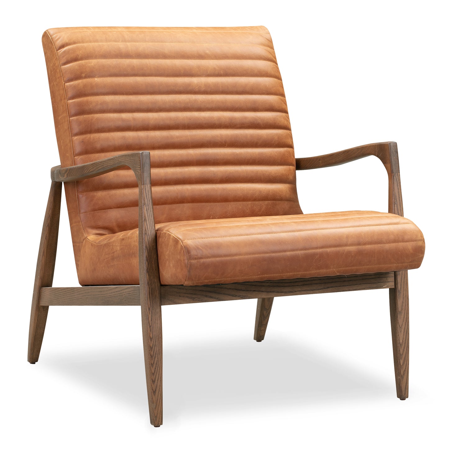 Rowan Leather Lounge Chair | Cognac Tan | Single