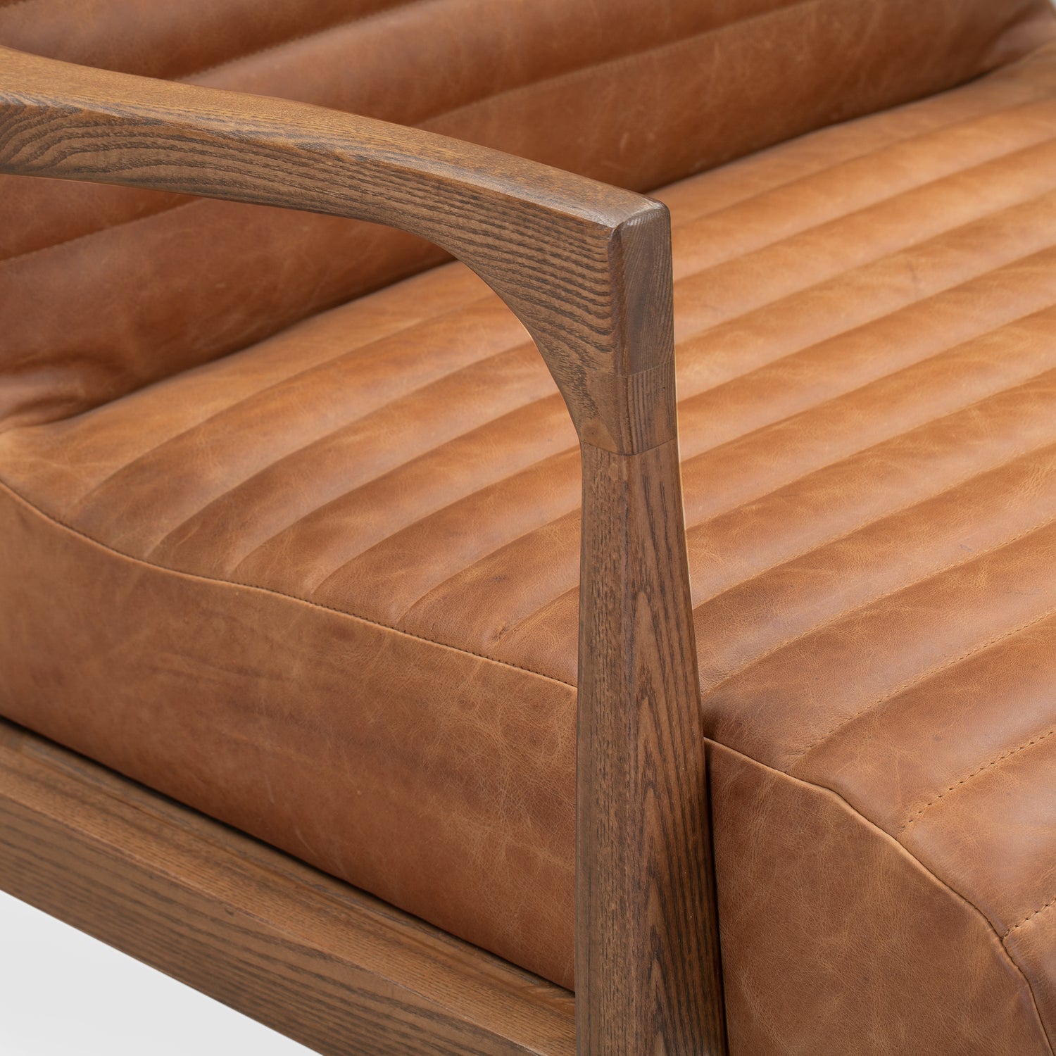 Rowan Leather Lounge Chair | Cognac Tan | Set of 2 
