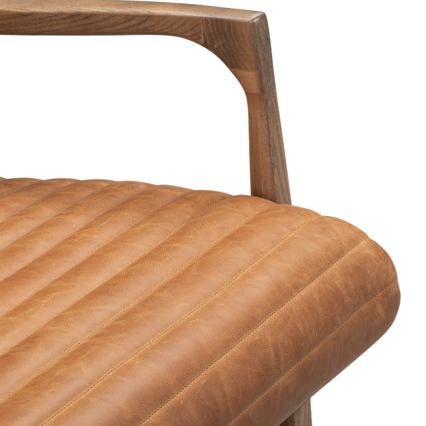 Rowan Leather Lounge Chair | Cognac Tan | Single