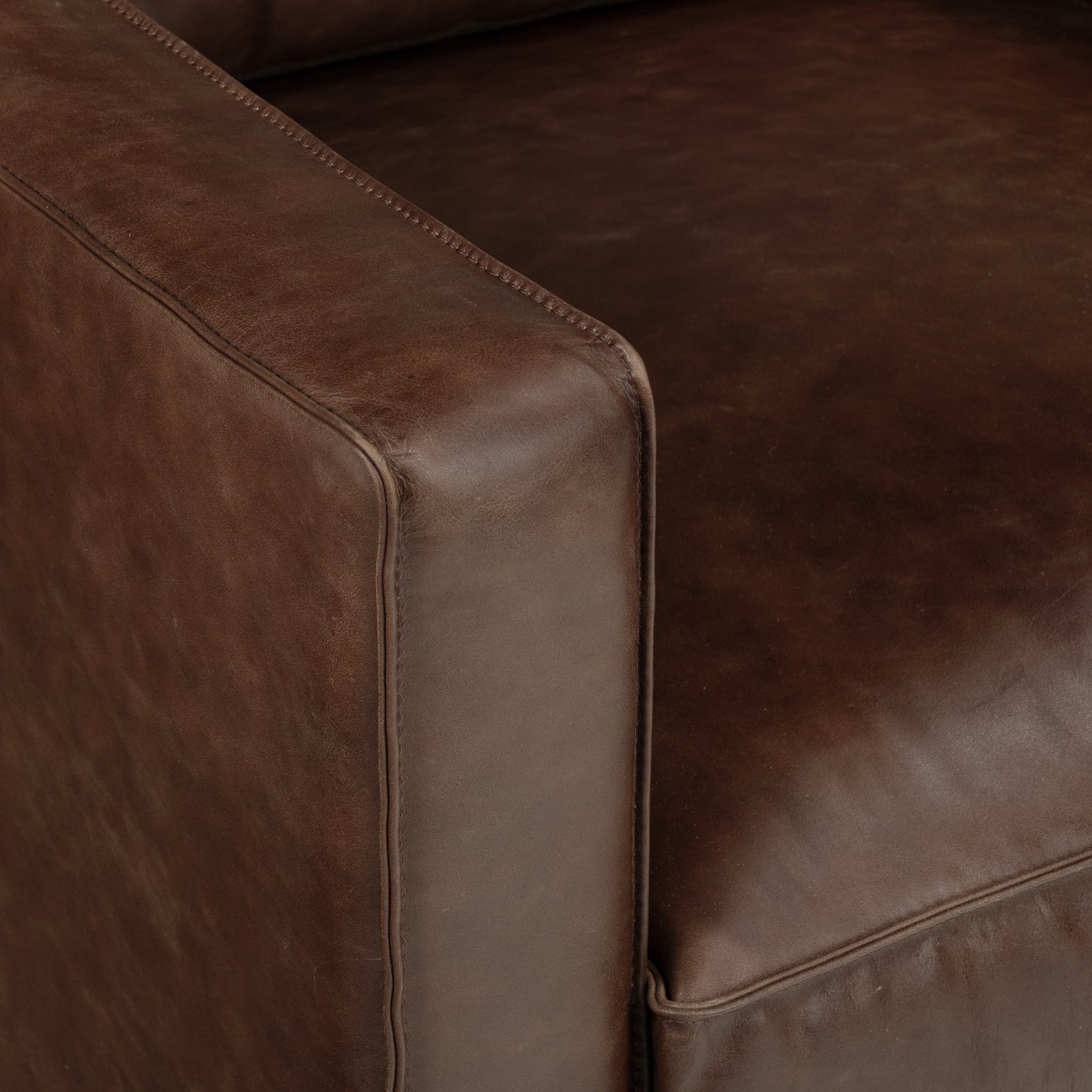 Mateo Leather Lounge Chair | Chocolate Brown