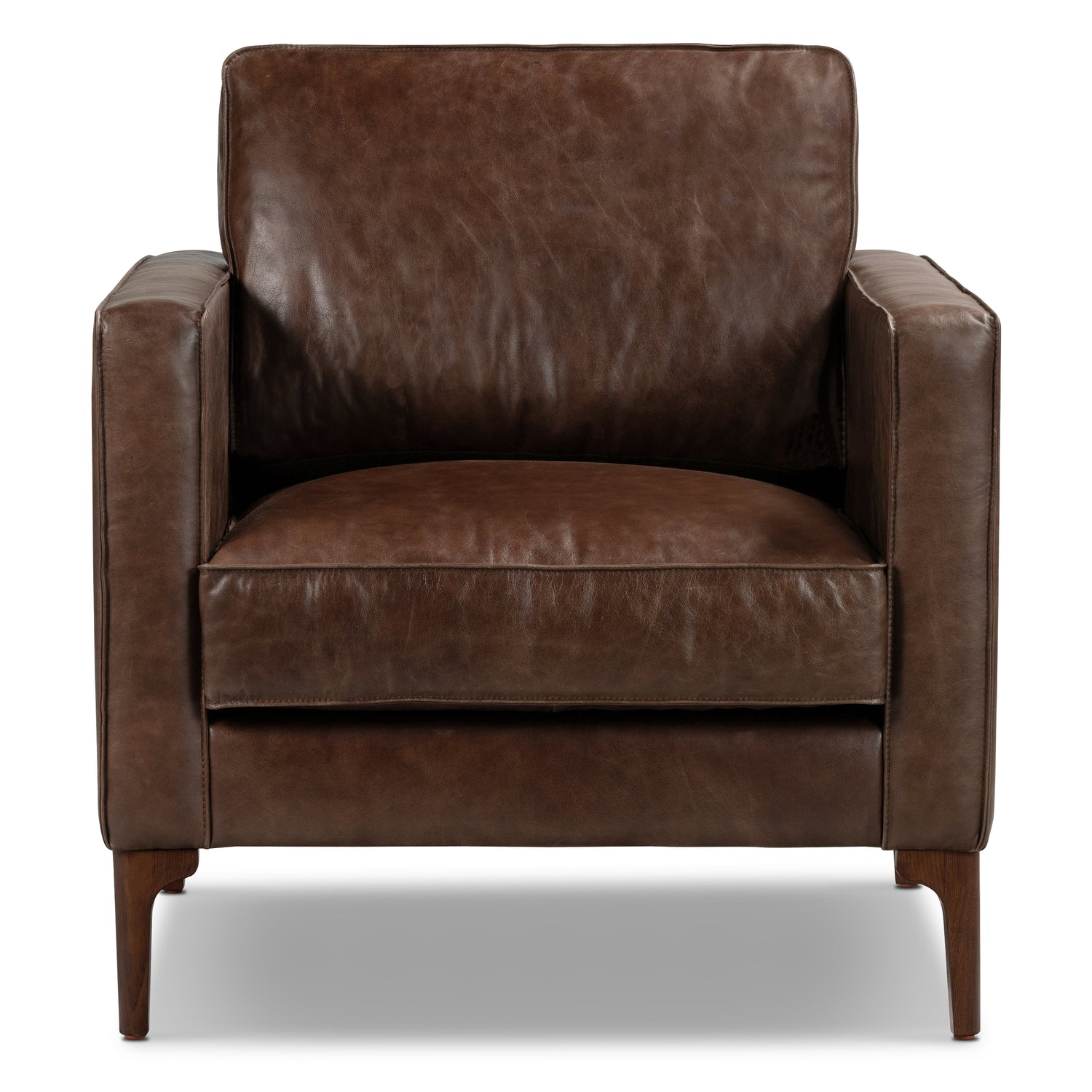 Mateo Leather Lounge Chair | Chocolate Brown 