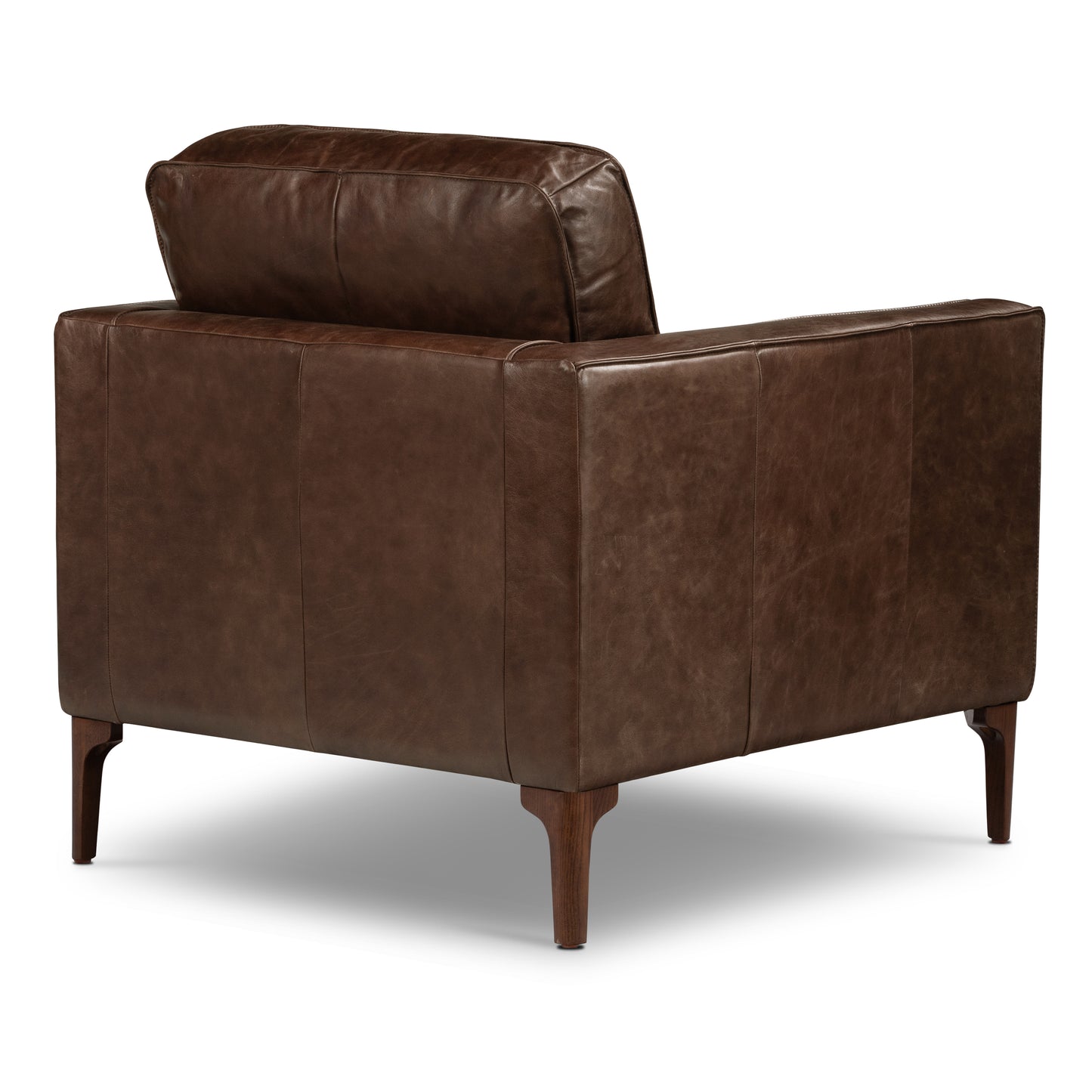 Mateo Leather Lounge Chair | Chocolate Brown