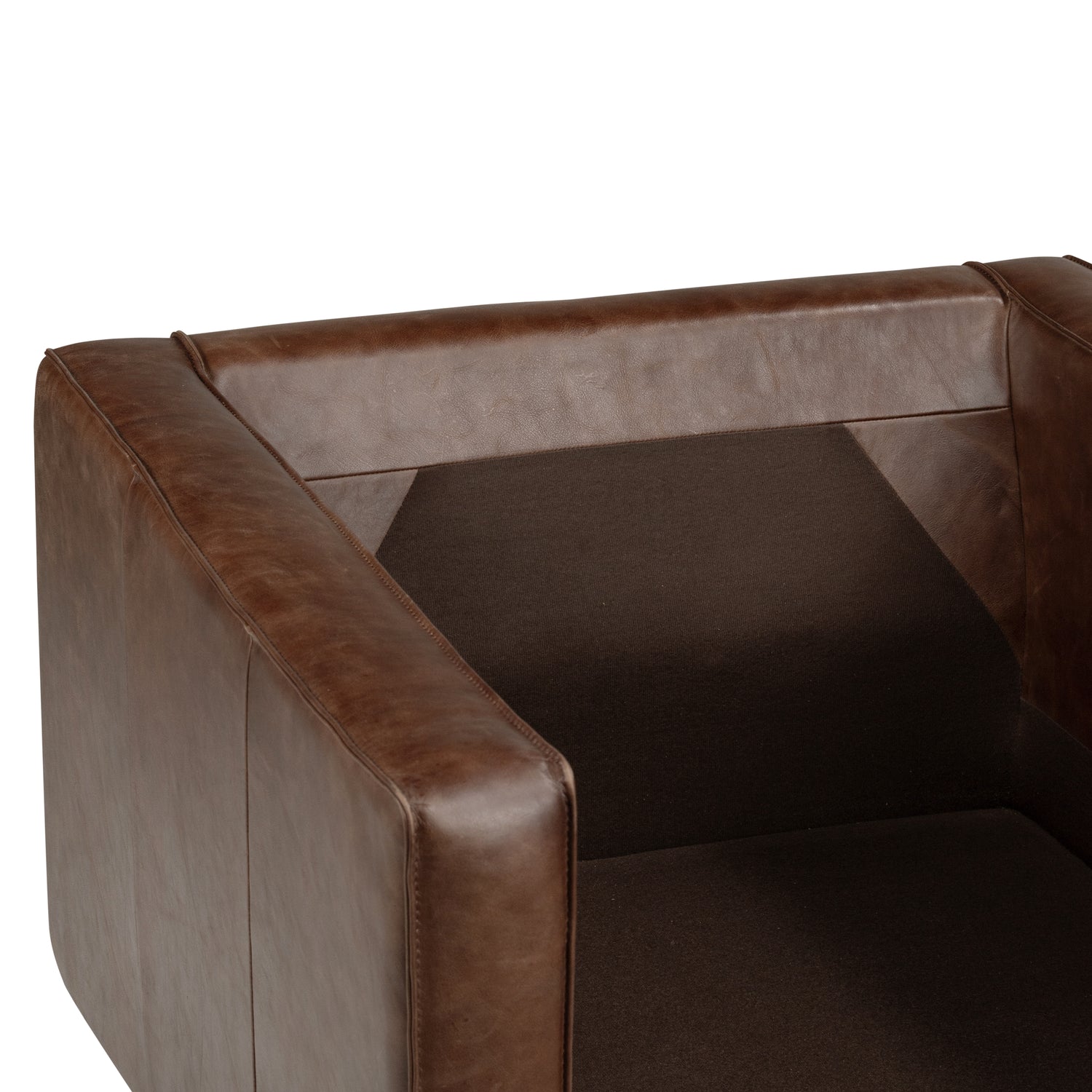 Mateo Leather Lounge Chair | Chocolate Brown 