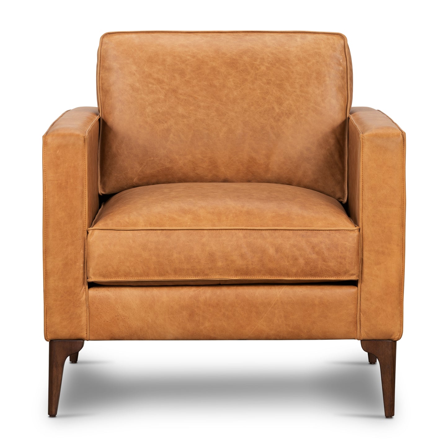 Mateo Leather Lounge Chair | Cognac Tan