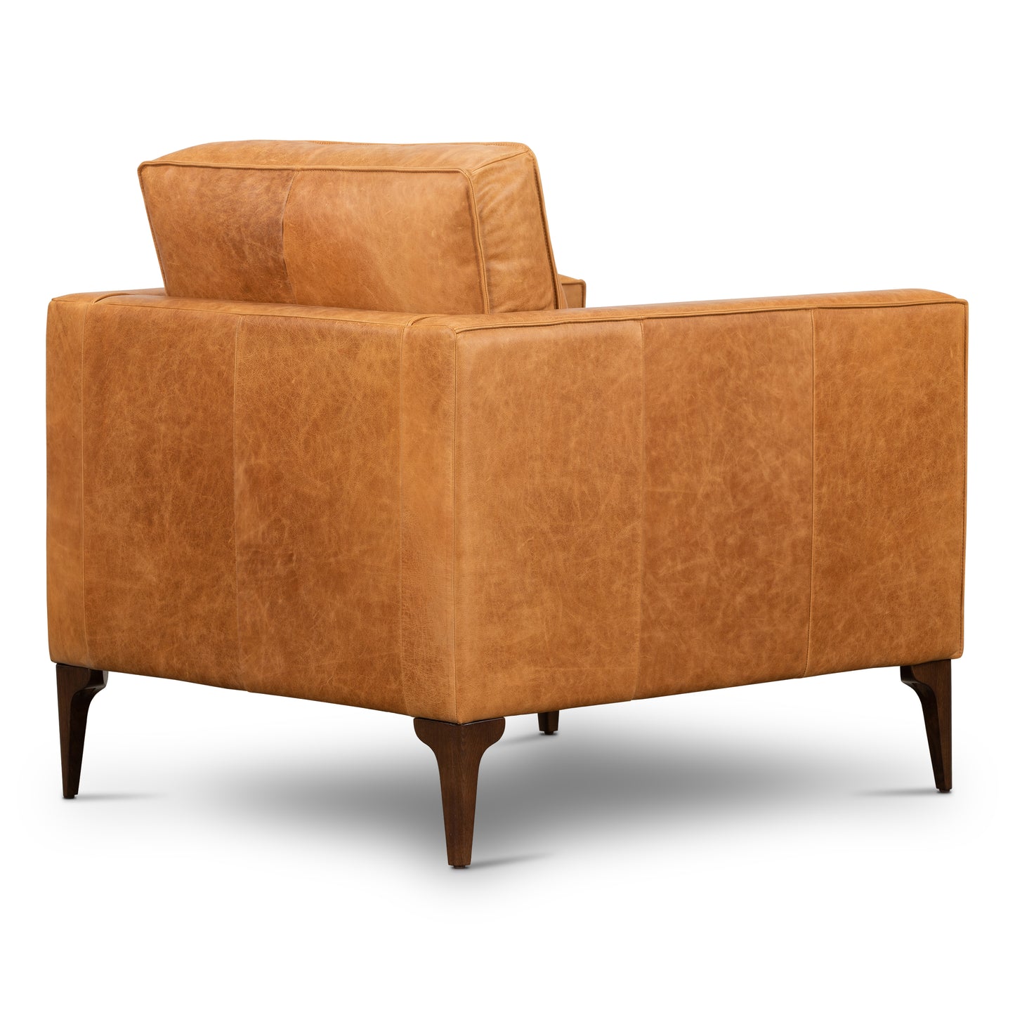 Mateo Leather Lounge Chair | Cognac Tan