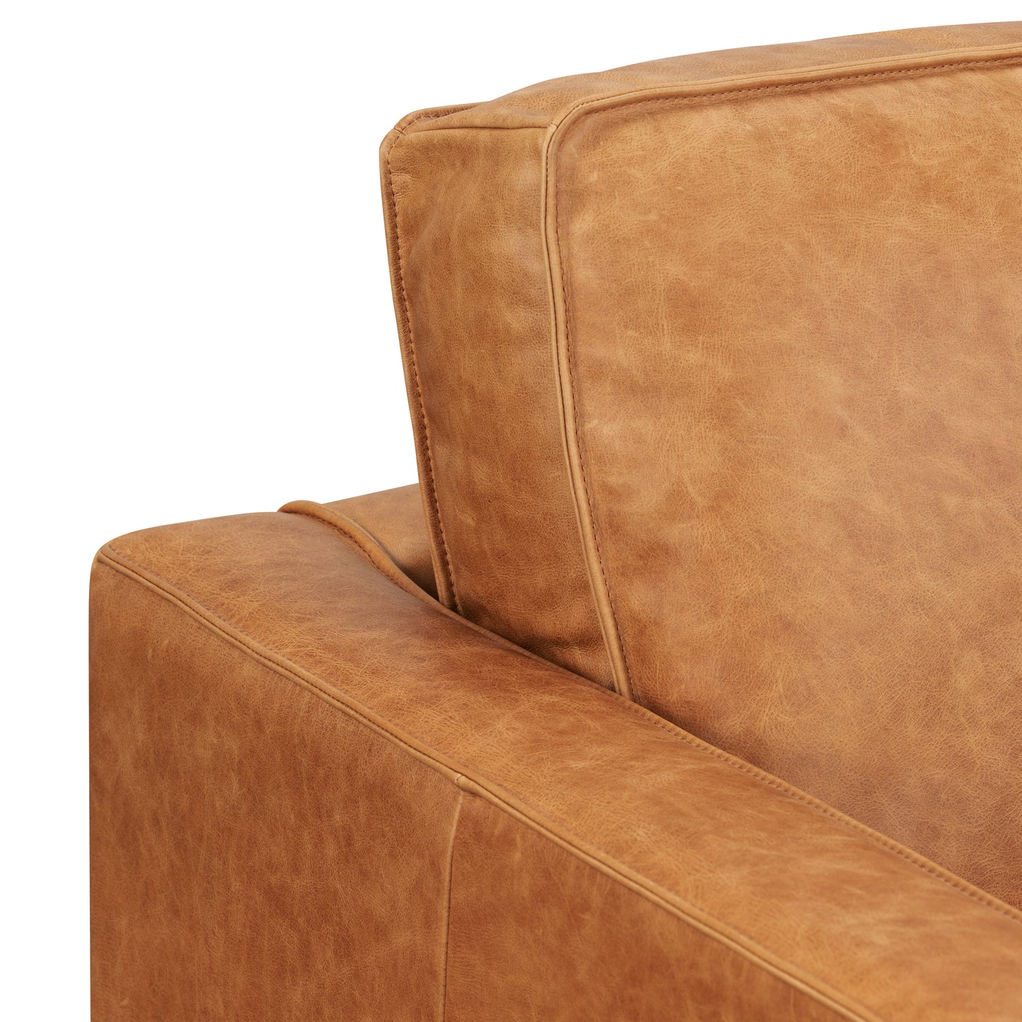 Mateo Leather Lounge Chair | Cognac Tan