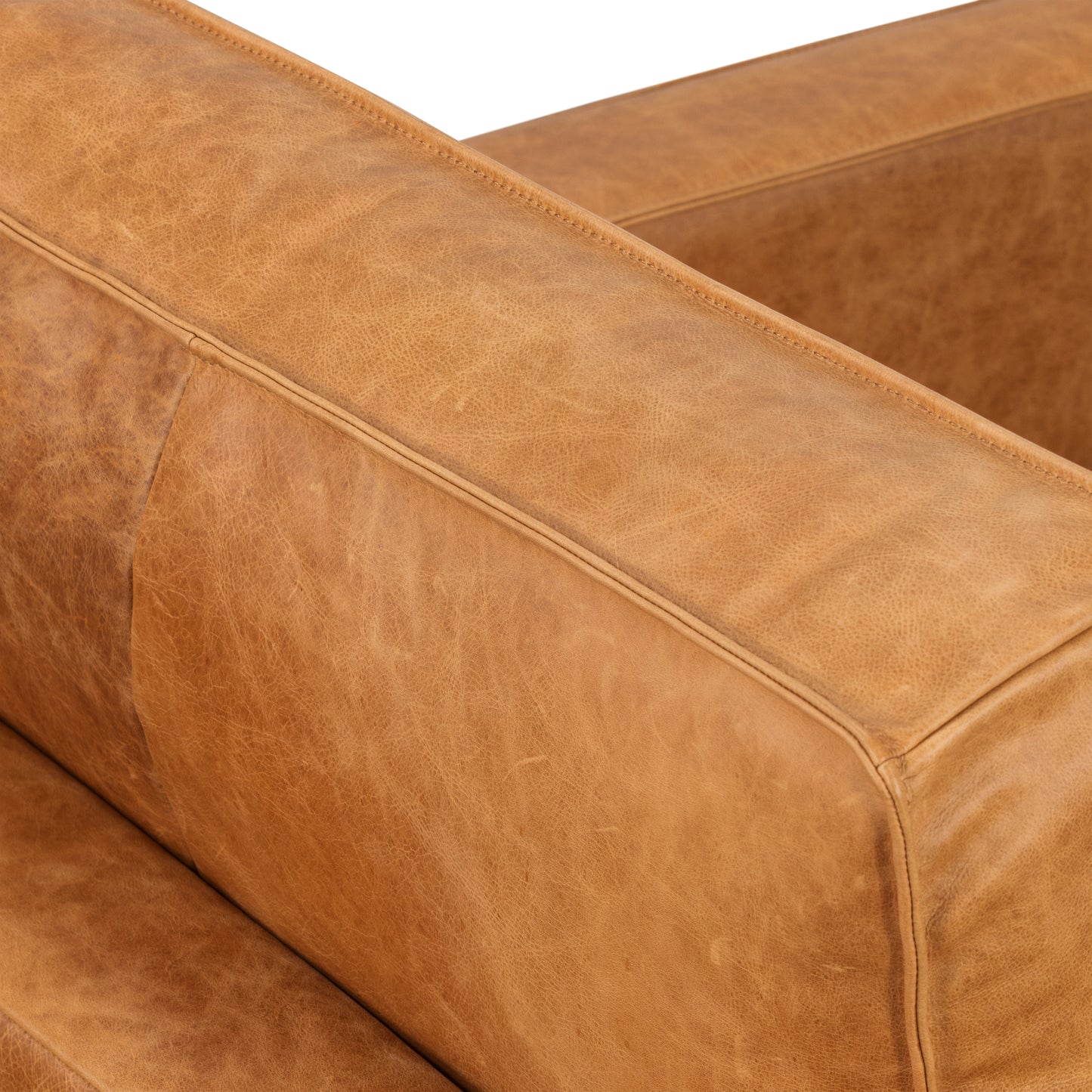 Mateo Leather Lounge Chair | Cognac Tan