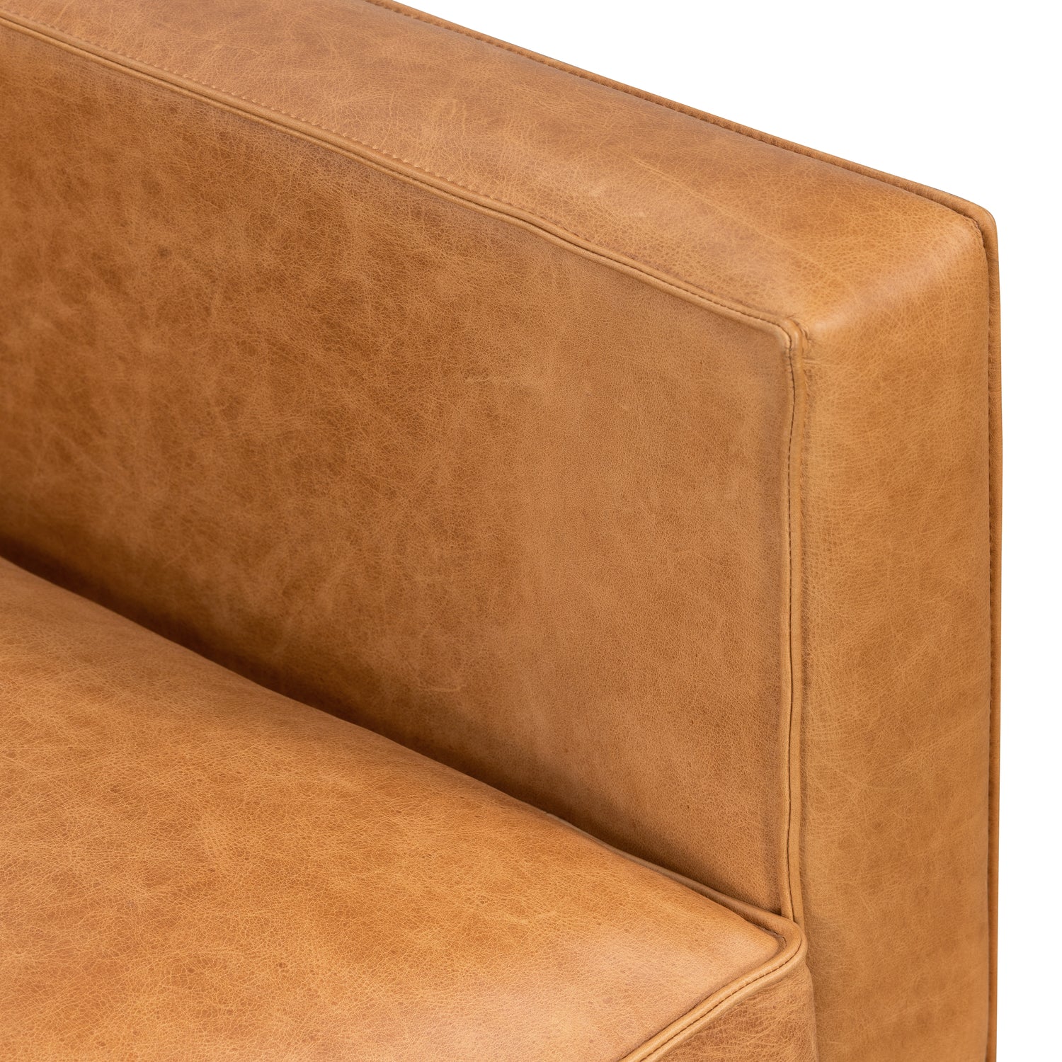 Mateo Leather Lounge Chair | Cognac Tan 