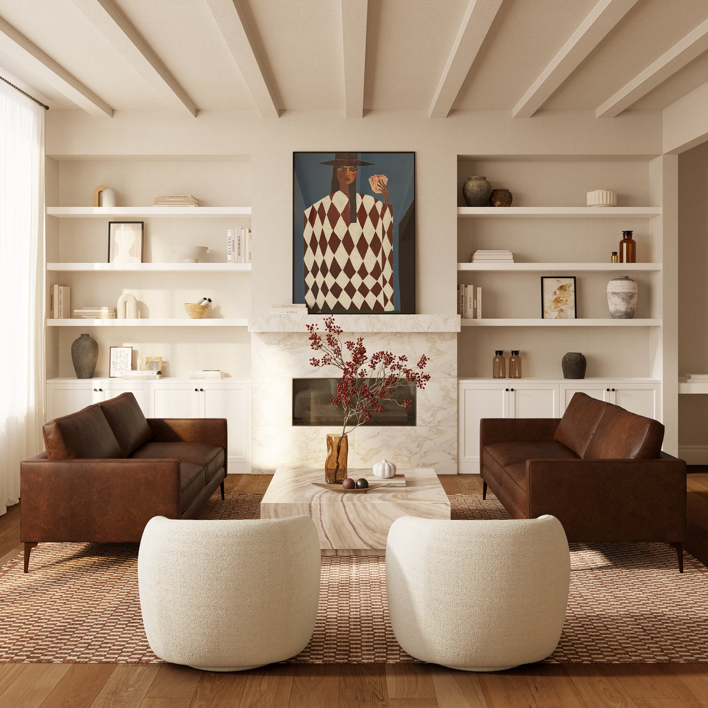 Mateo 82.5" Leather Sofa | Chocolate Brown
