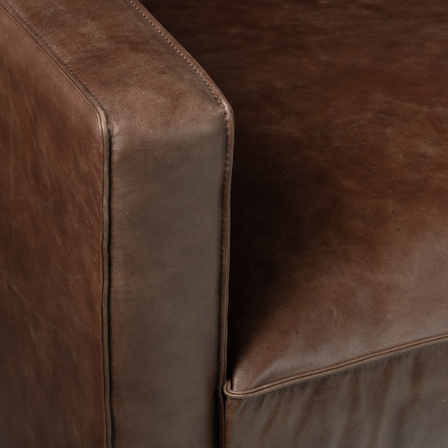 Mateo 82.5" Leather Sofa | Chocolate Brown