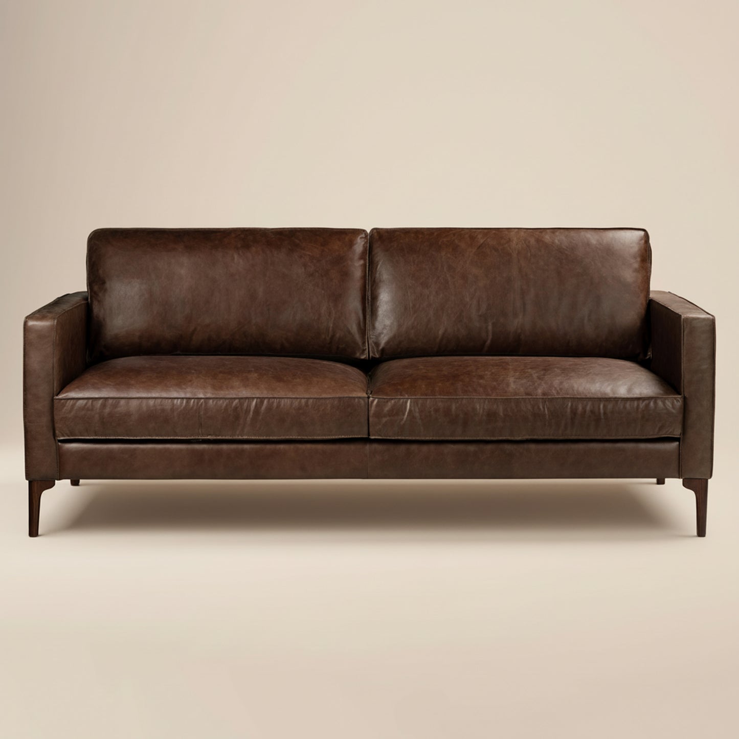Mateo 82.5" Leather Sofa | Chocolate Brown