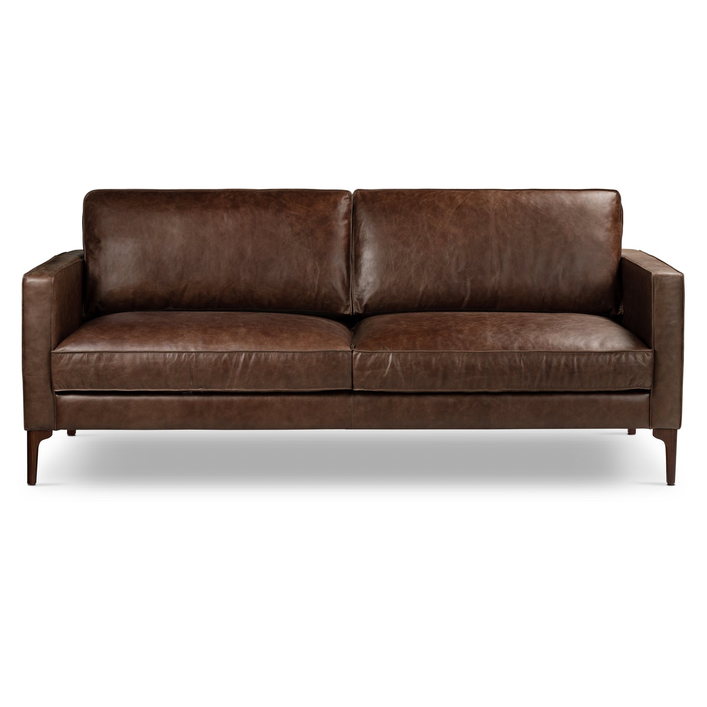 Mateo 82.5" Leather Sofa | Chocolate Brown