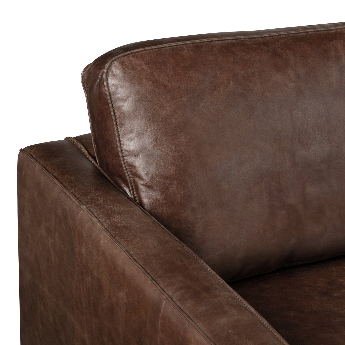 Mateo 82.5" Leather Sofa | Chocolate Brown
