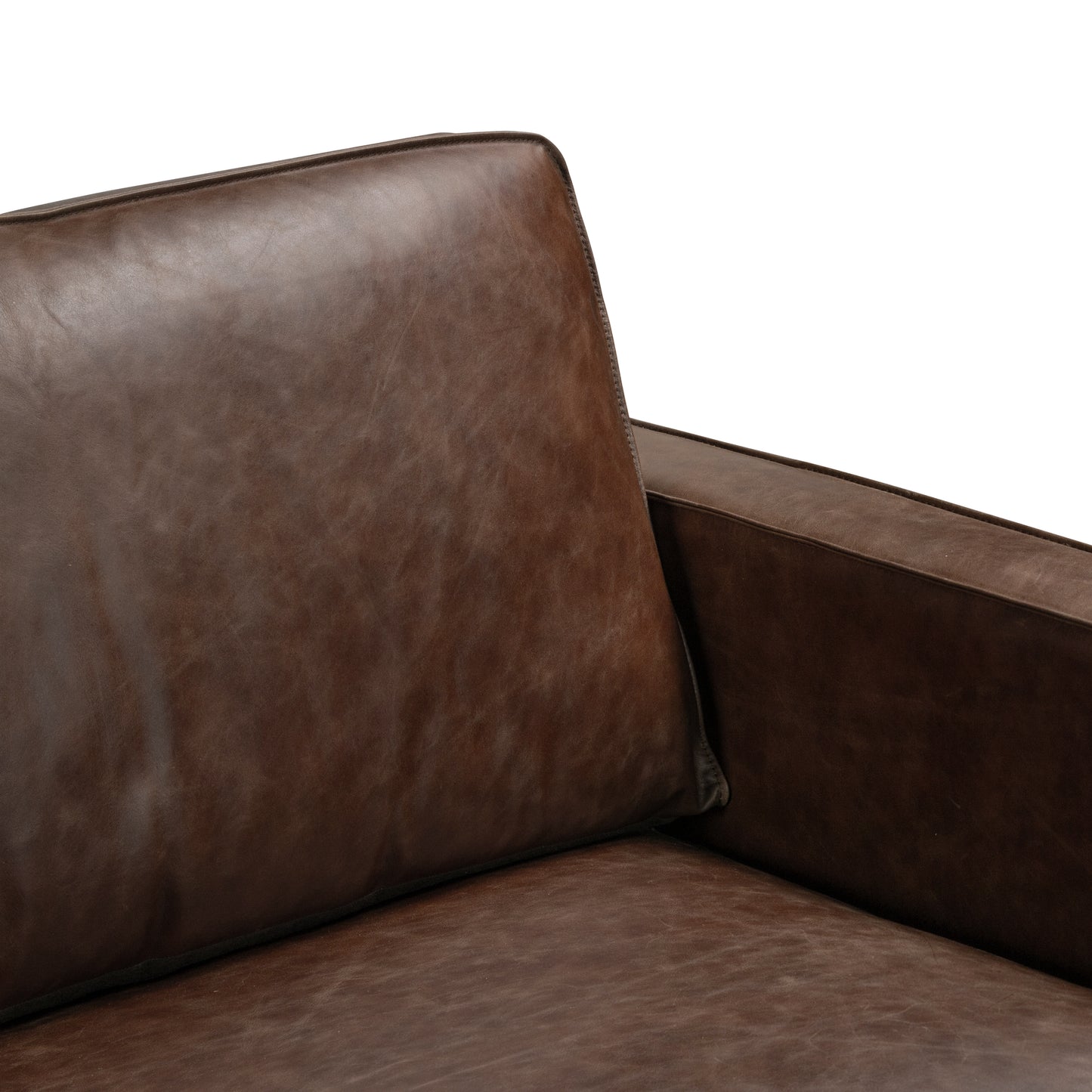 Mateo 82.5" Leather Sofa | Chocolate Brown