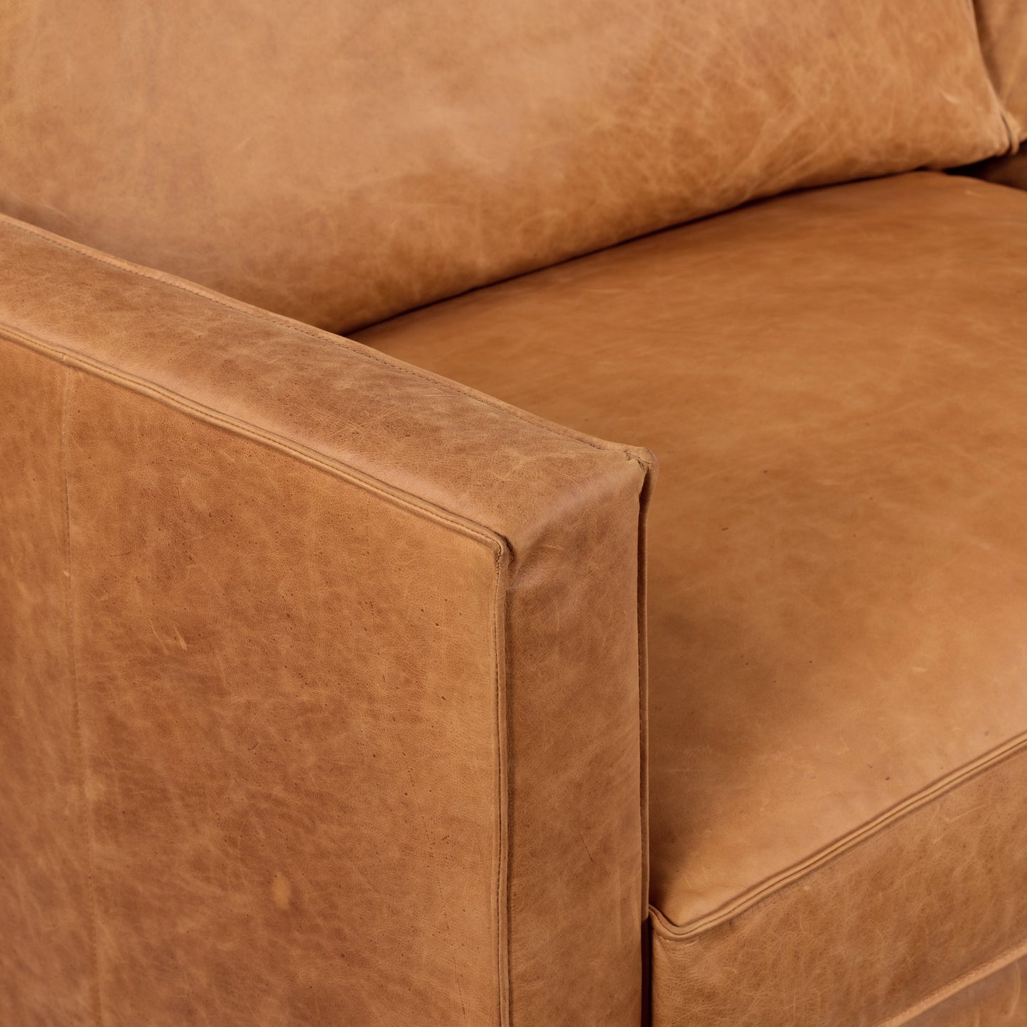 Mateo 82.5" Leather Sofa | Cognac Tan