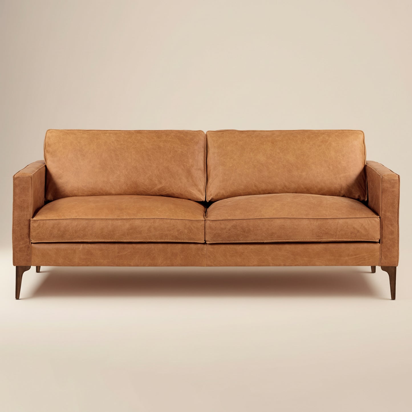 Mateo 82.5" Leather Sofa | Cognac Tan