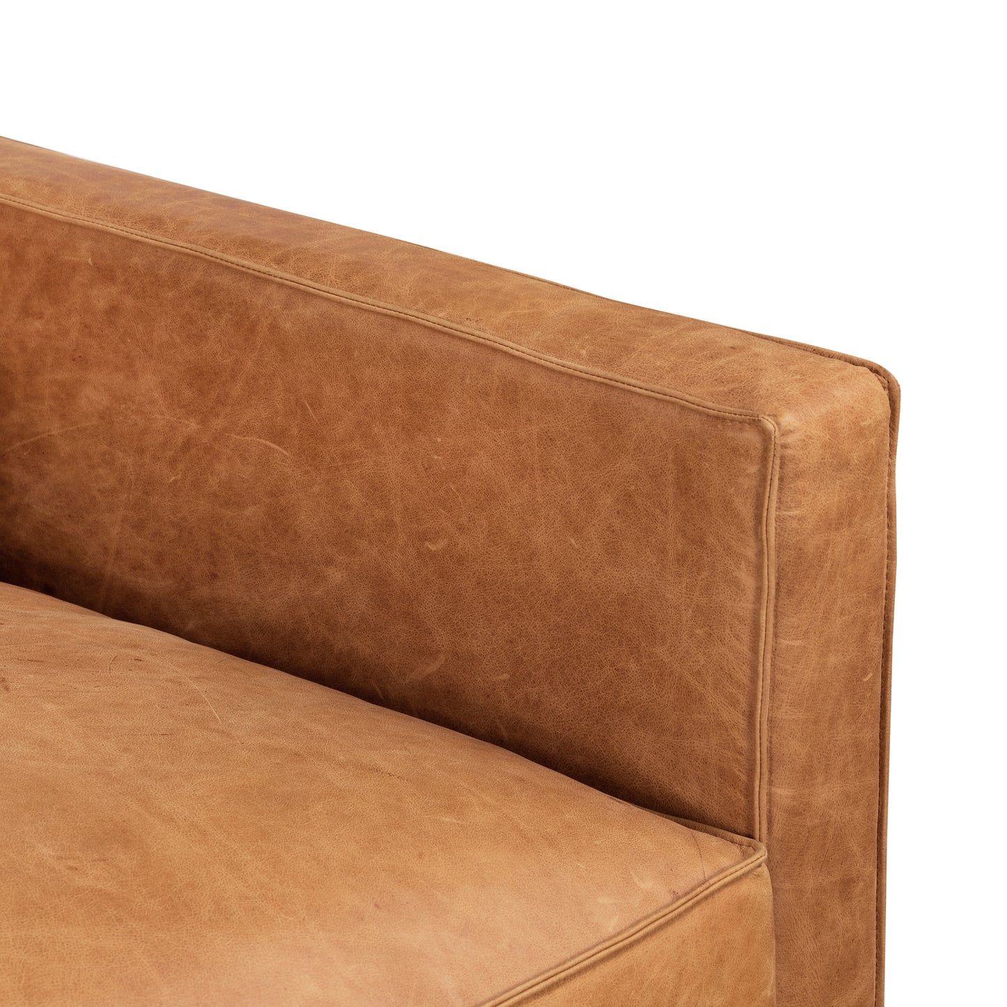 Mateo 82.5" Leather Sofa | Cognac Tan