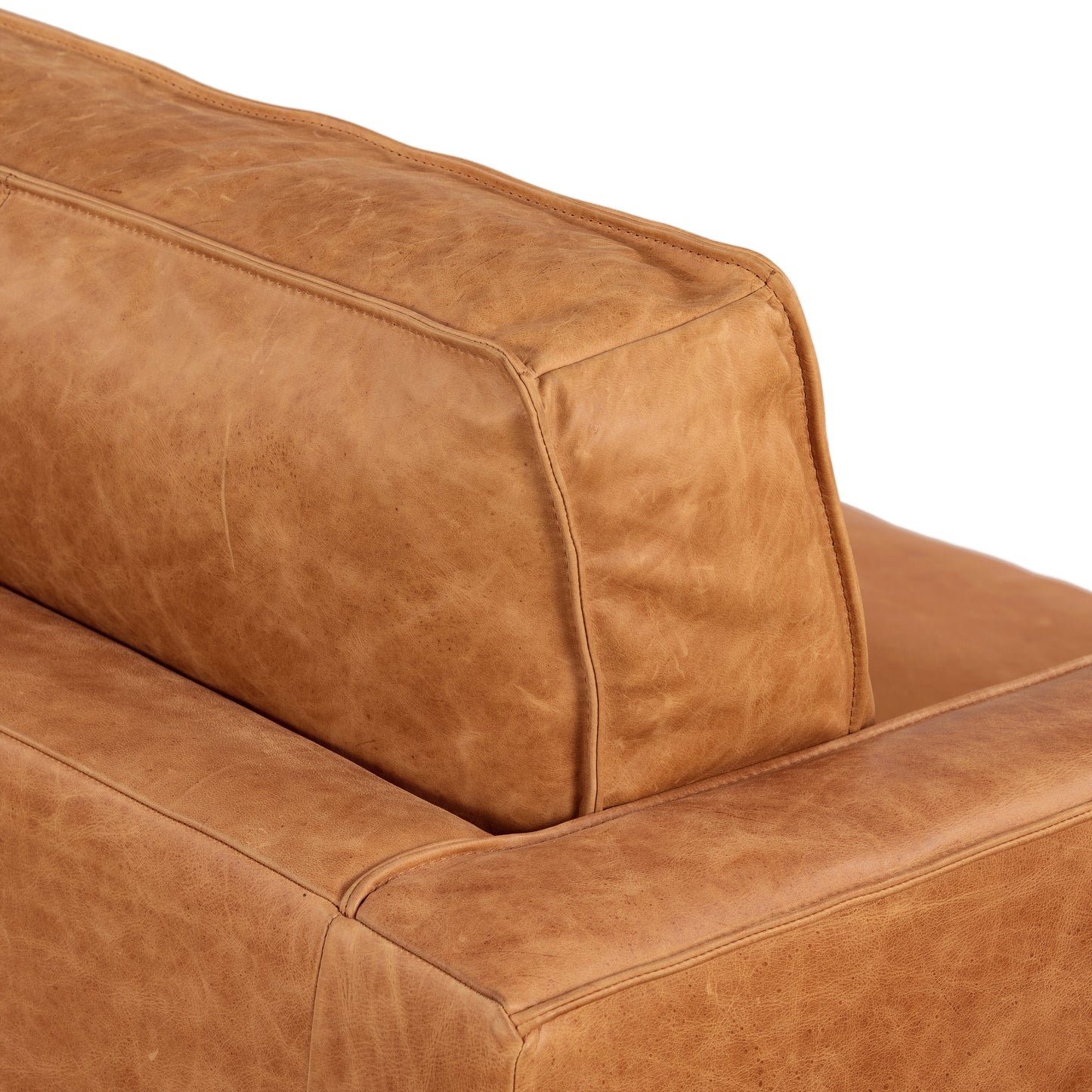 Mateo 82.5" Leather Sofa | Cognac Tan