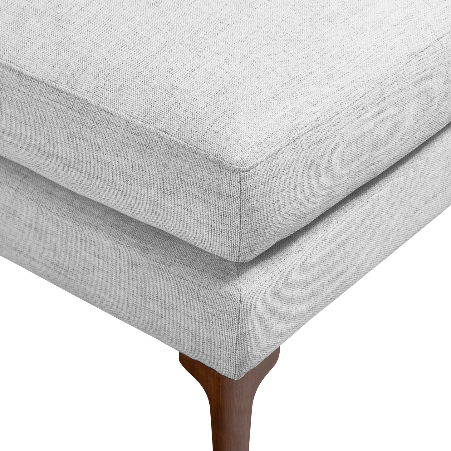 Mateo Fabric Ottoman | Seashell Grey
