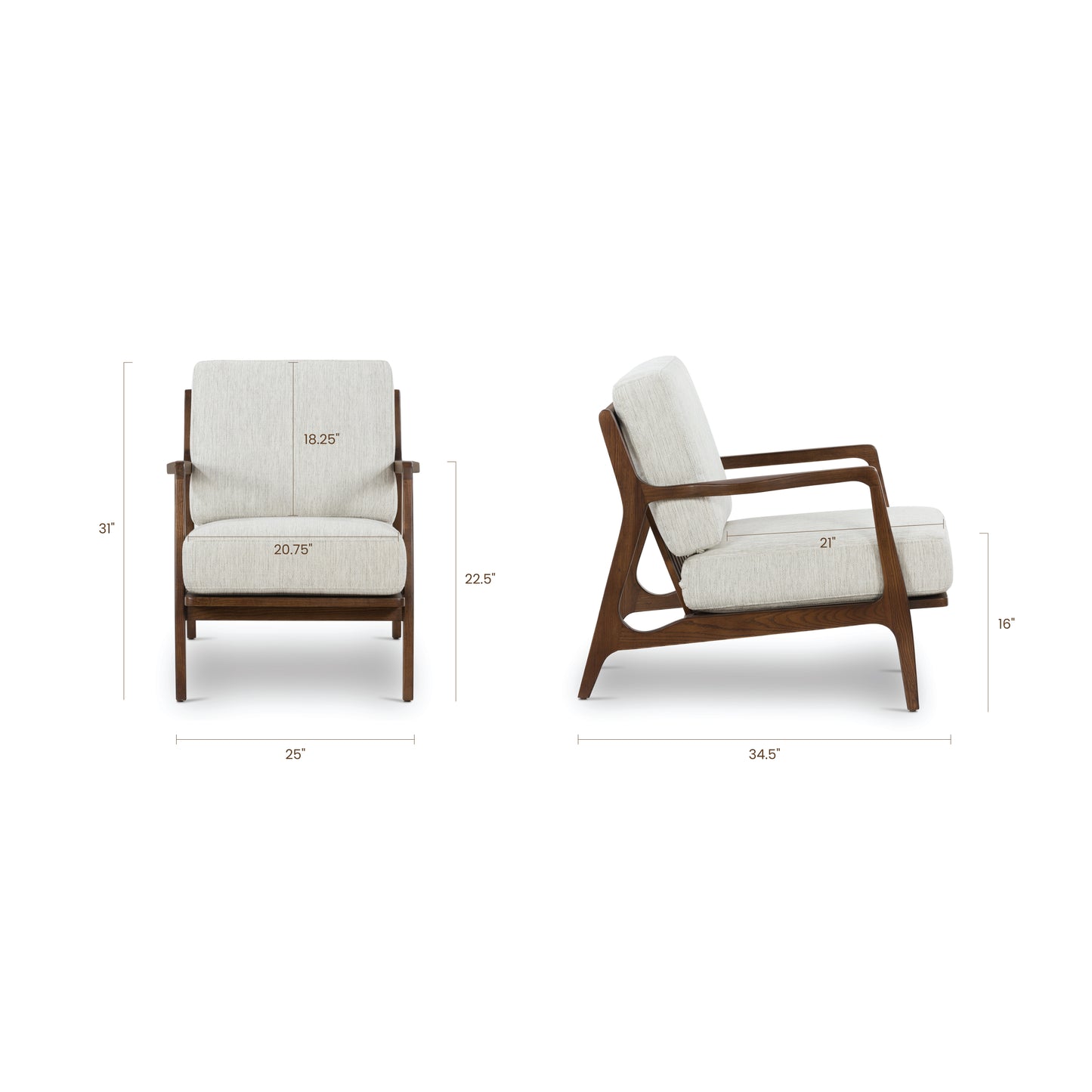 Verity Lounge Chair | Bright Ash