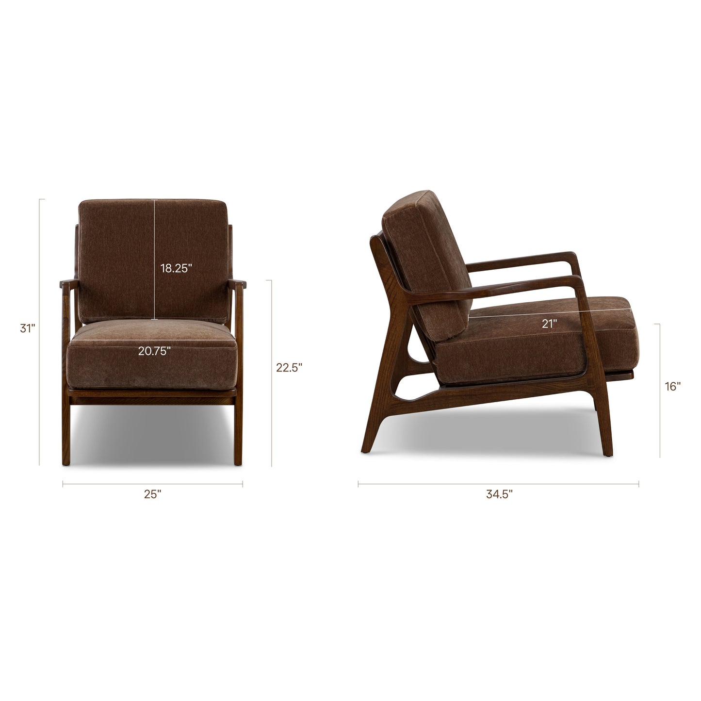 Verity Lounge Chair | Bronzer Brown