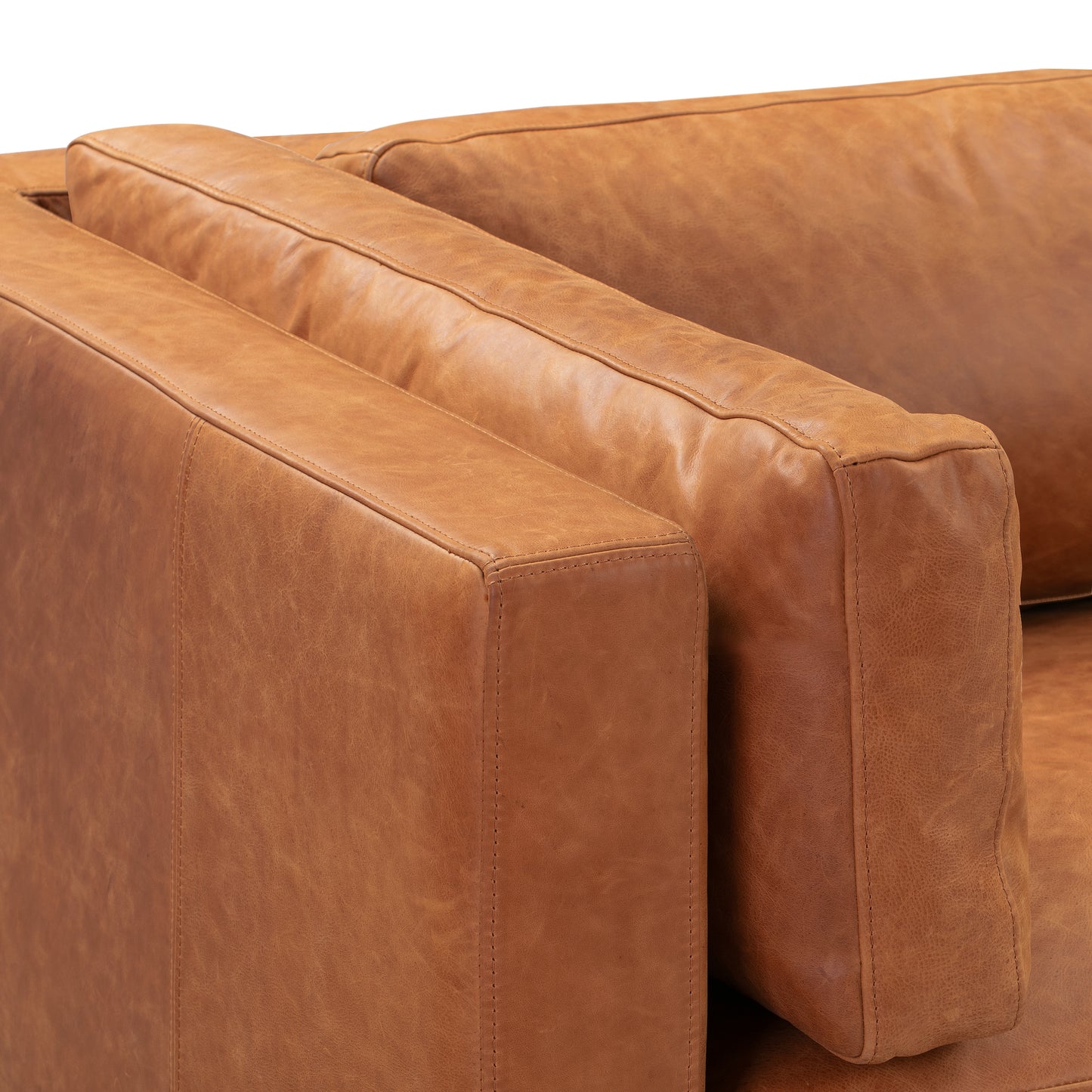Argan 93" Leather Sofa | Cognac Tan