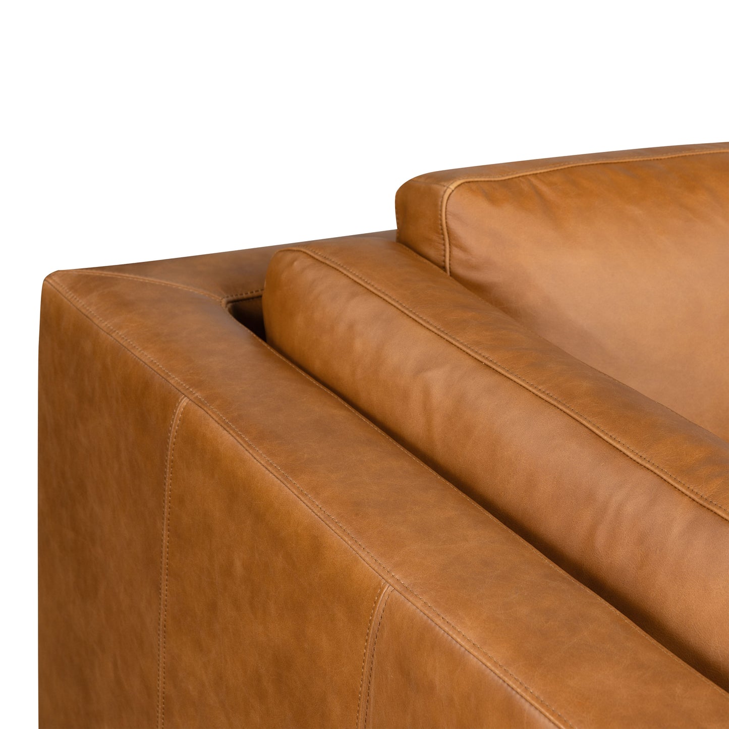 Argan 93" Leather Sofa | Cognac Tan