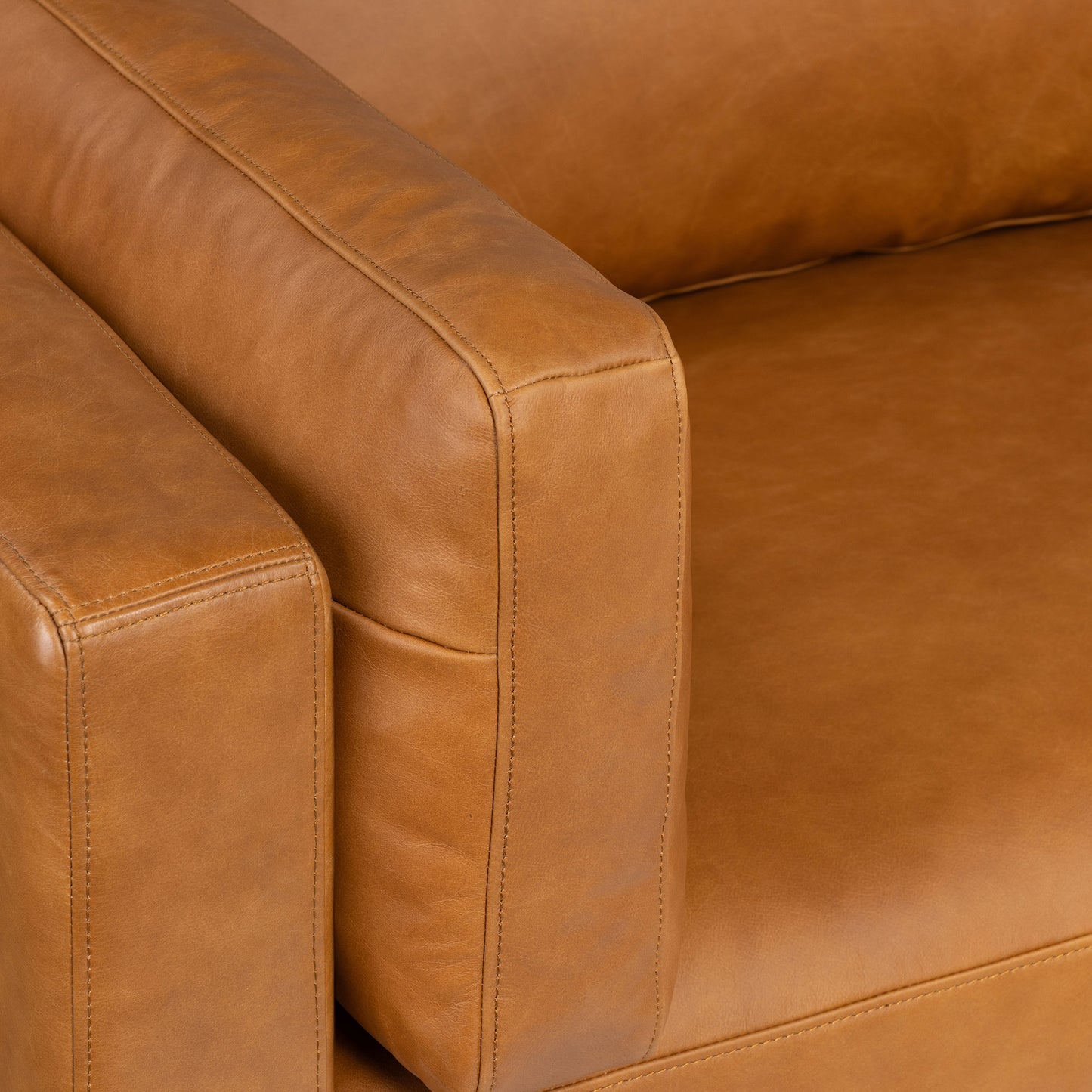 Argan 93" Leather Sofa | Cognac Tan