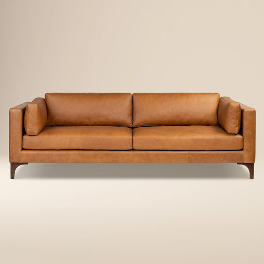 Argan 93" Leather Sofa | Cognac Tan