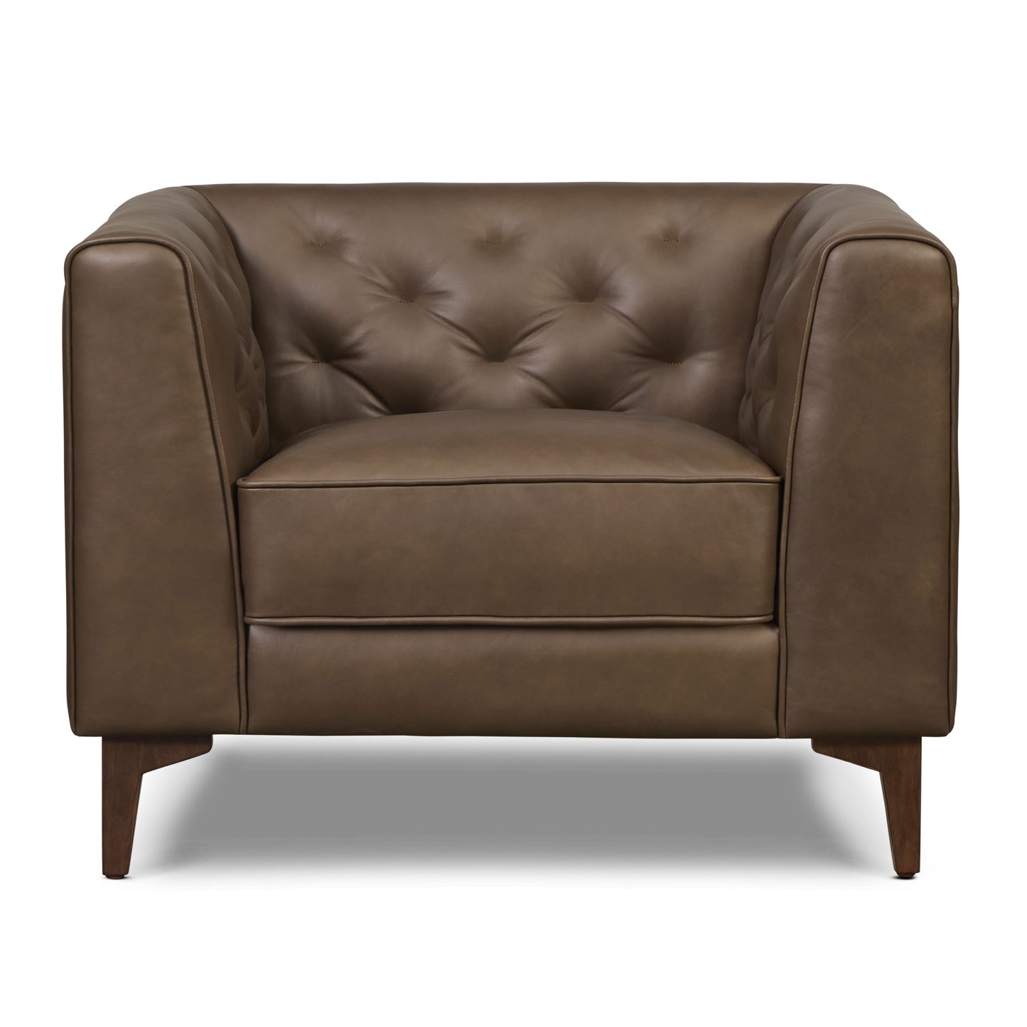 Essex Leather Lounge Chair | Cocoa Brown | Set of 2