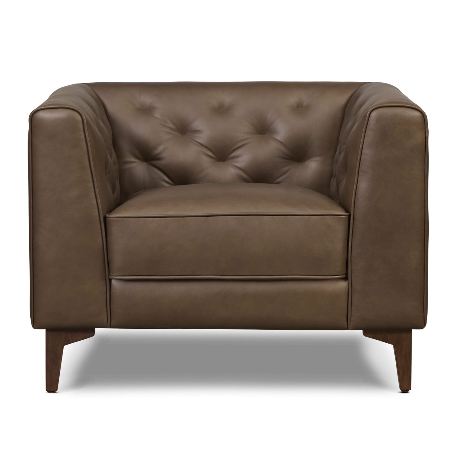 Essex Leather Lounge Chair | Cocoa Brown | Set of 2 