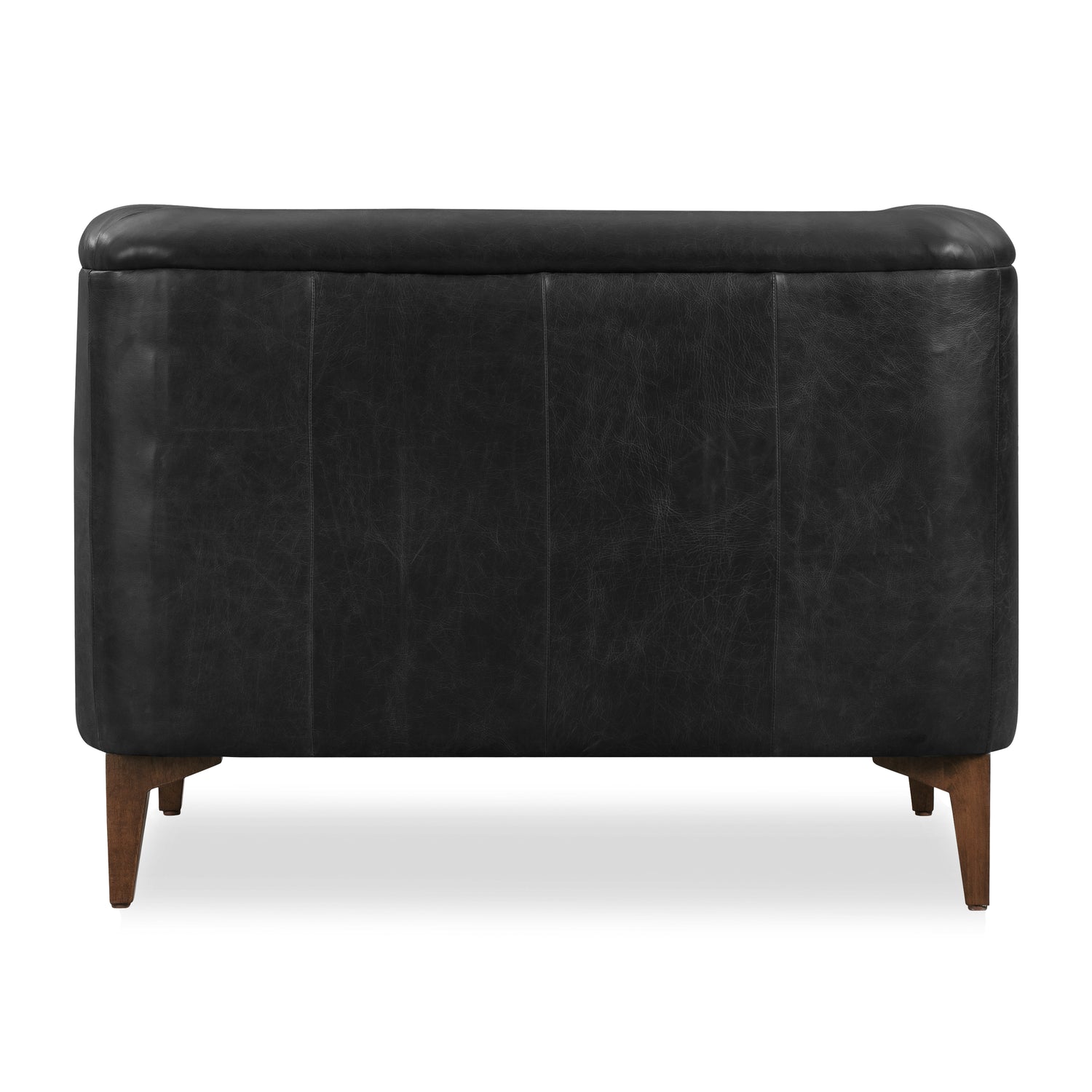 Essex Leather Lounge Chair | Onyx Black | Single 