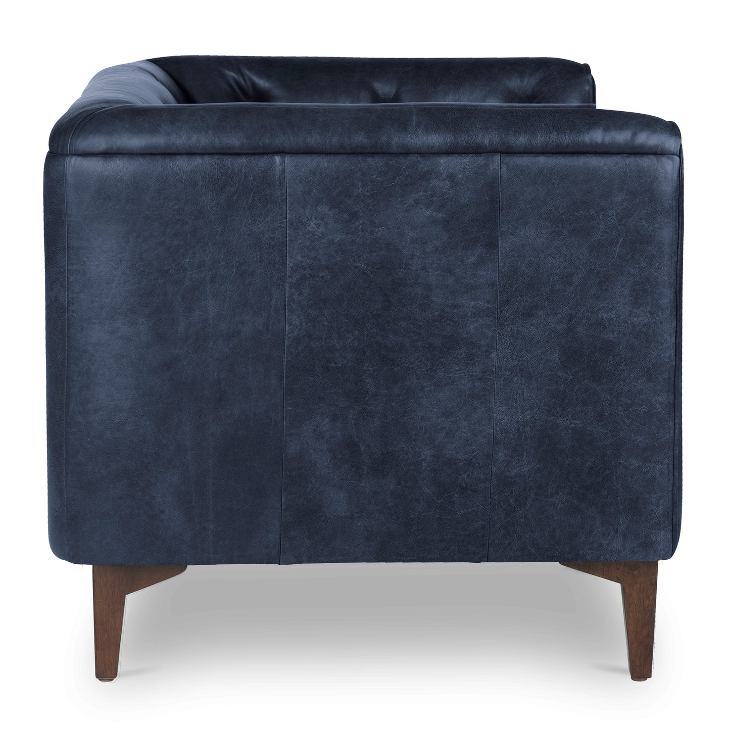Essex Leather Lounge Chair| Midnight Blue | Single