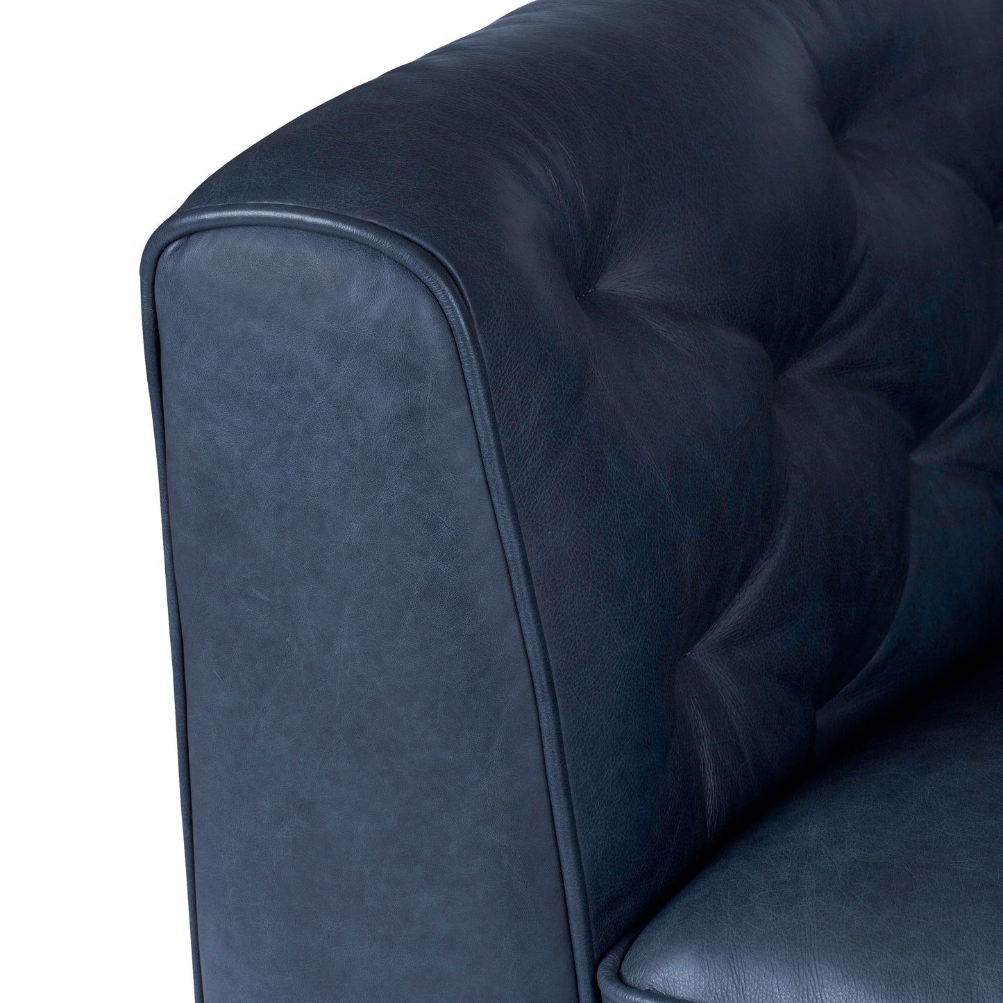 Essex Leather Lounge Chair | Midnight Blue | Set of 2