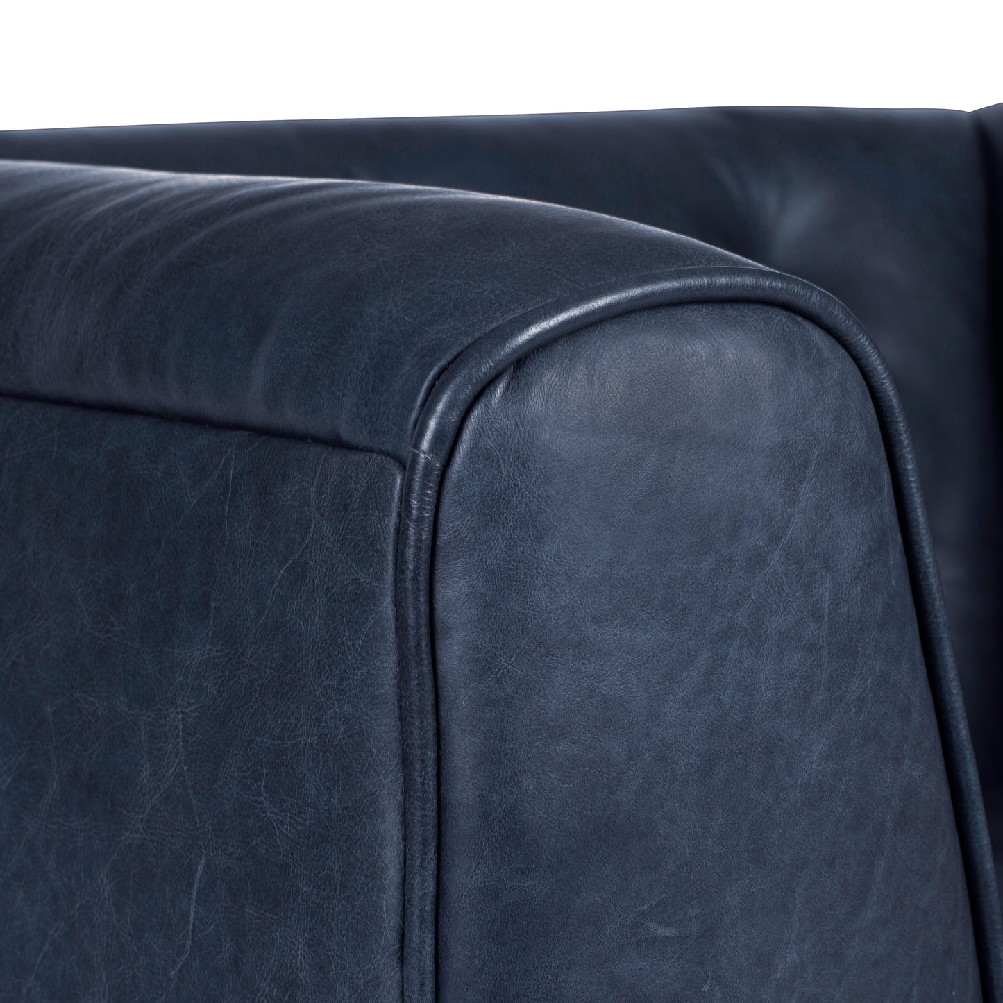 Essex Leather Lounge Chair| Midnight Blue | Single