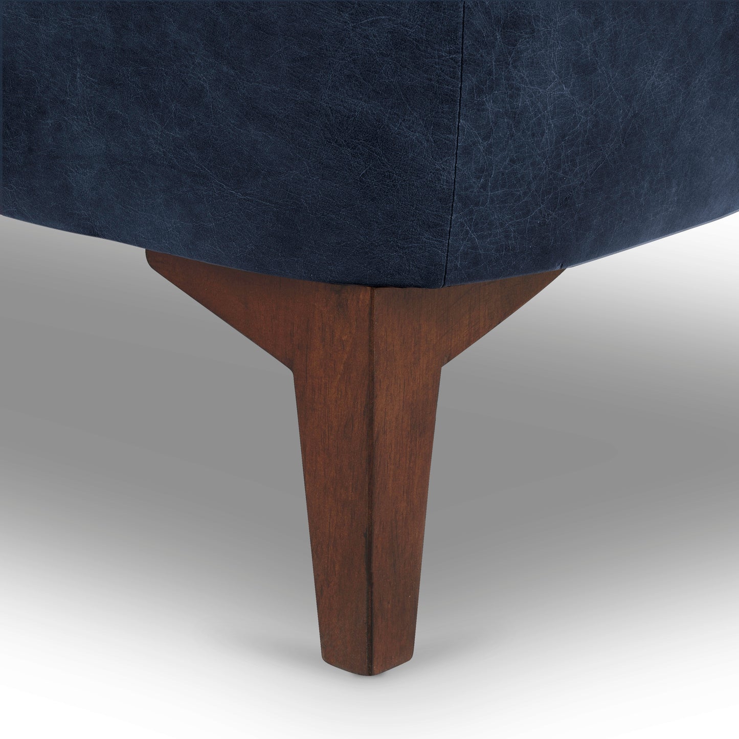 Essex Leather Lounge Chair| Midnight Blue | Single