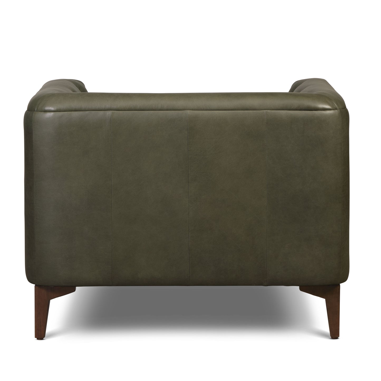 Essex Leather Lounge Chair | Olivine Green | Single