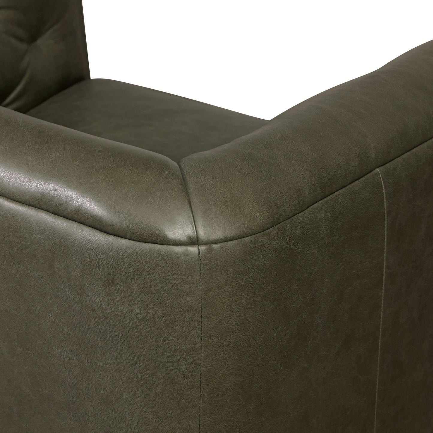 Essex Leather Lounge Chair | Olivine Green | Set of 2