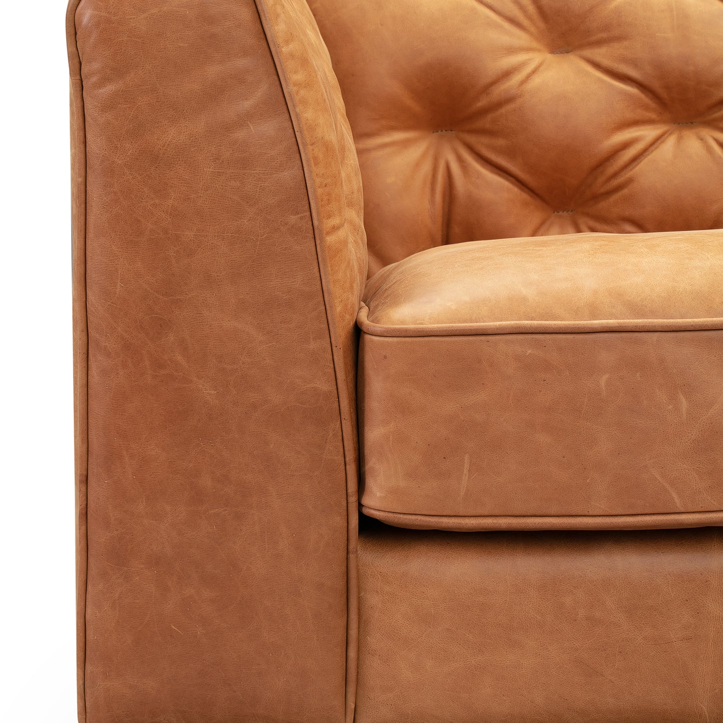Essex Leather Lounge Chair | Cognac Tan | Set of 2